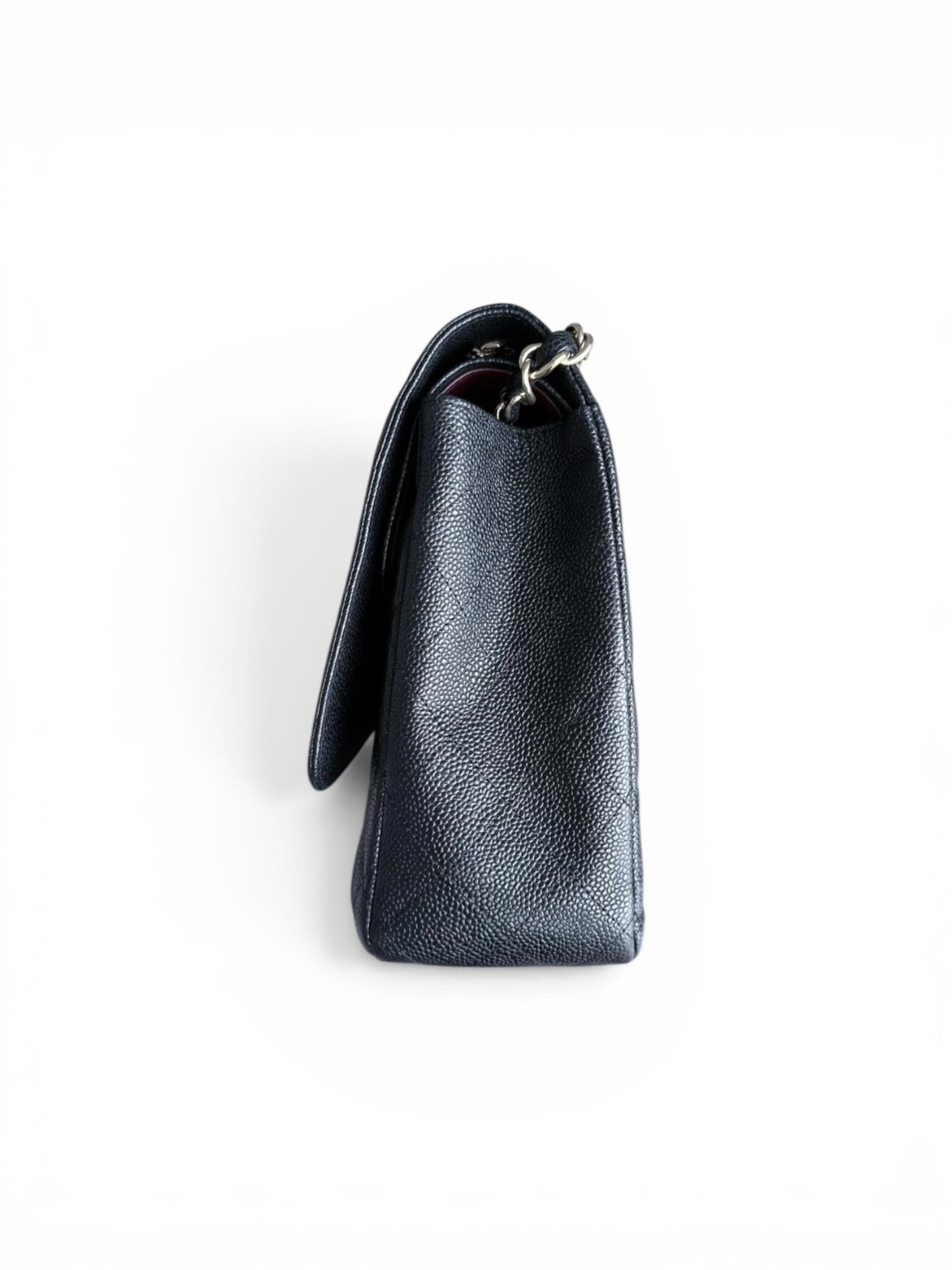 Preowned Chanel Classic Flap Maxi Caviar Double Flap 34CM