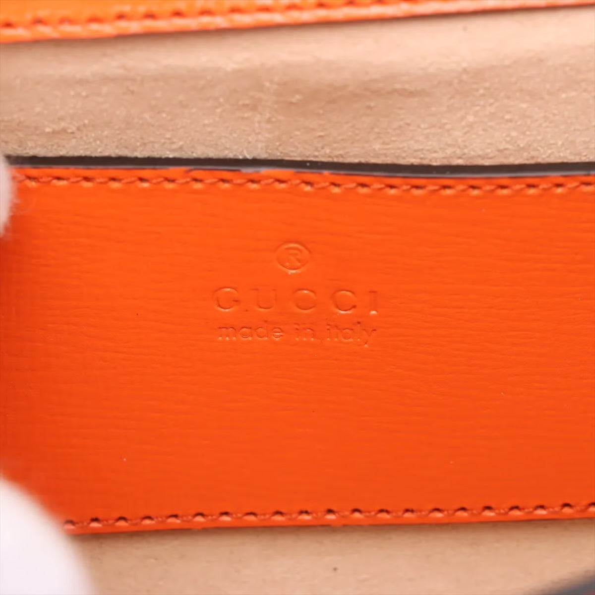 Pre-owned Gucci Horsebit 1955 Leather 2 Way Shoulder Bag Orange