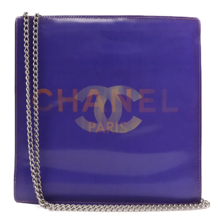 Pre-owned CHANEL Chain Shoulder Bag PVC Purple