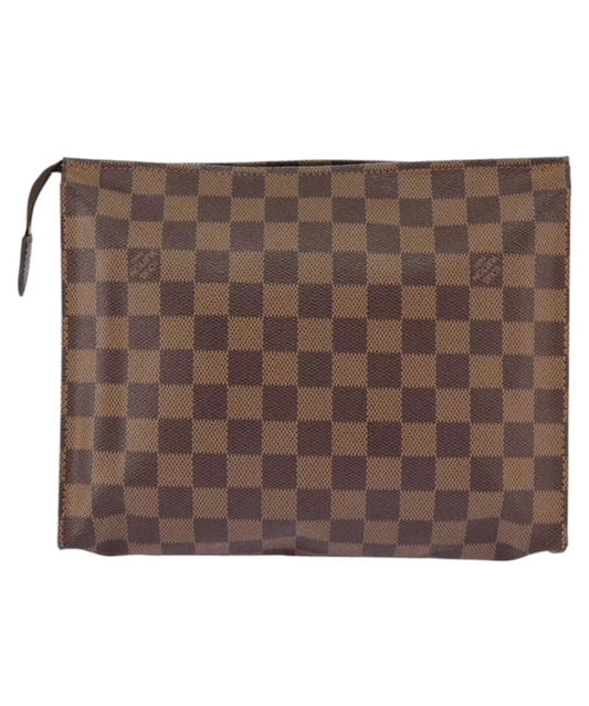 Pre-owned Louis Vuitton Damier Ebene Poche Toilette 26 Pouch