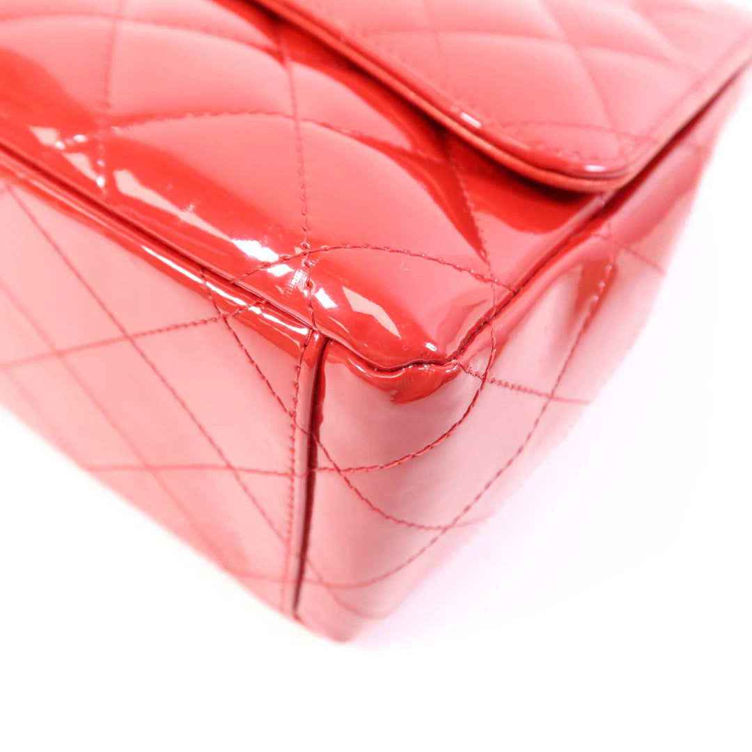 Pre-owned Chanel Patent Single Flap Maxi 34CM