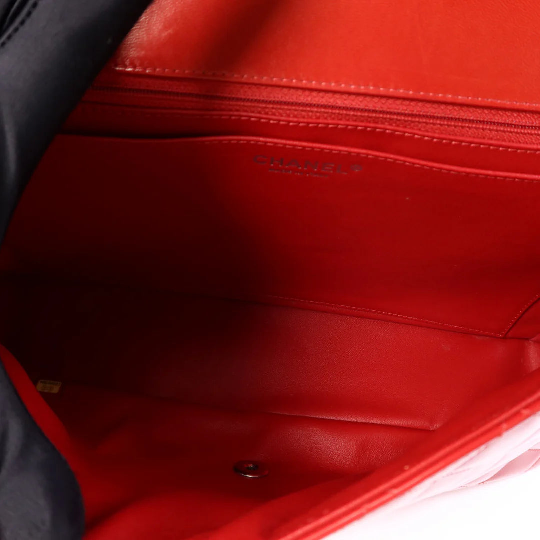 Pre-owned Chanel Patent Single Flap Maxi 34CM