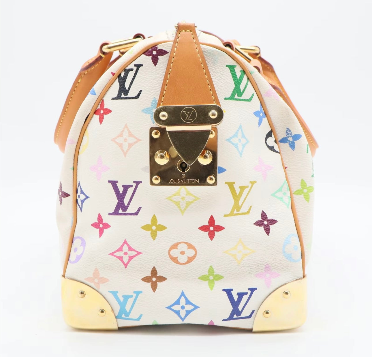 Pre-owned Louis Vuitton Murakami White Multicolor Speedy 30