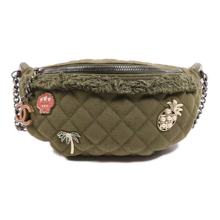 Pre-owned CHANEL Waist Canvas Green