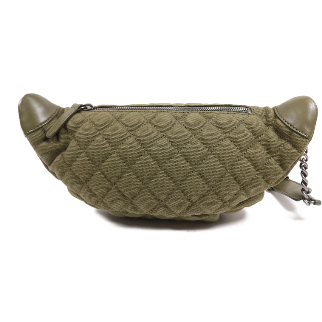 Pre-owned CHANEL Waist Canvas Green