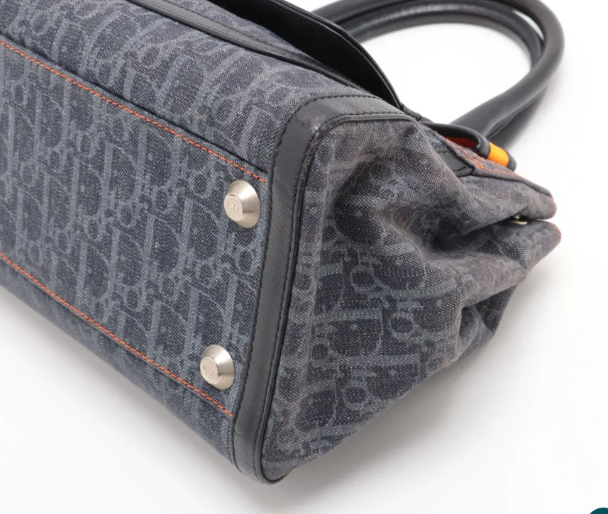 Pre-owned Christian Dior Trotter Flightline Handbag with Orange Accents