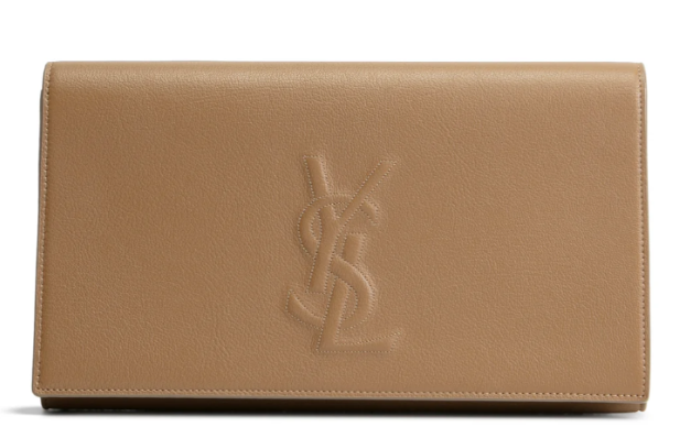 Pre-owned Saint Laurent Beige Monogram Clutch