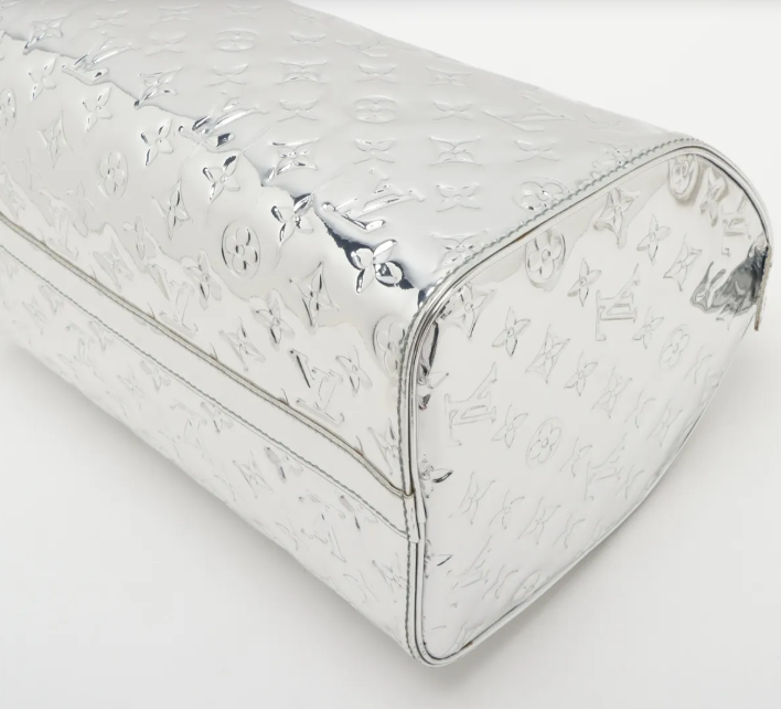 Pre-owned Louis Vuitton Speedy 30 Mirror Silver