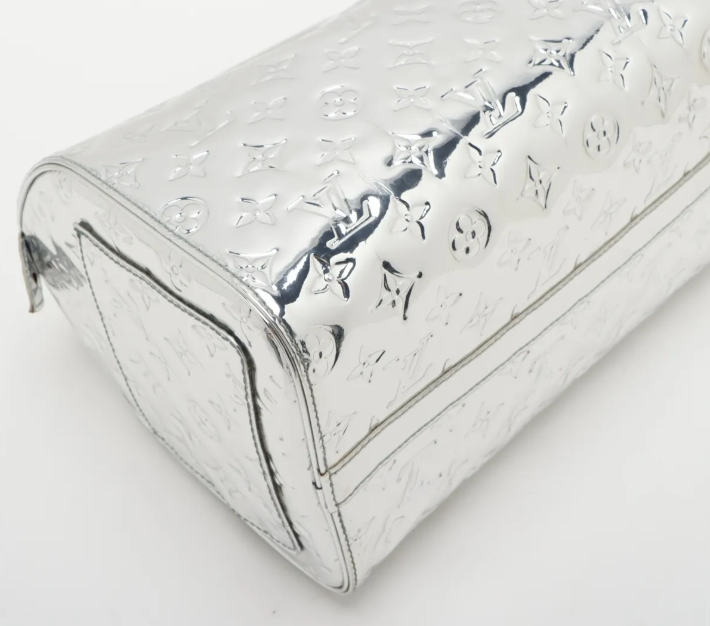 Pre-owned Louis Vuitton Speedy 30 Mirror Silver
