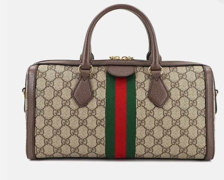 Pre-owned GUCCI Ophidia GG Supreme 2way Hand Shoulder Bag Beige Brown