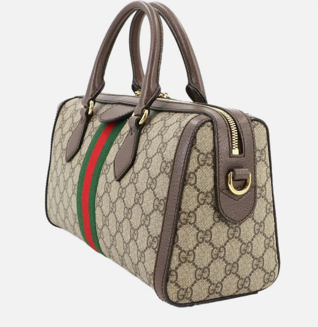 Pre-owned GUCCI Ophidia GG Supreme 2way Hand Shoulder Bag Beige Brown