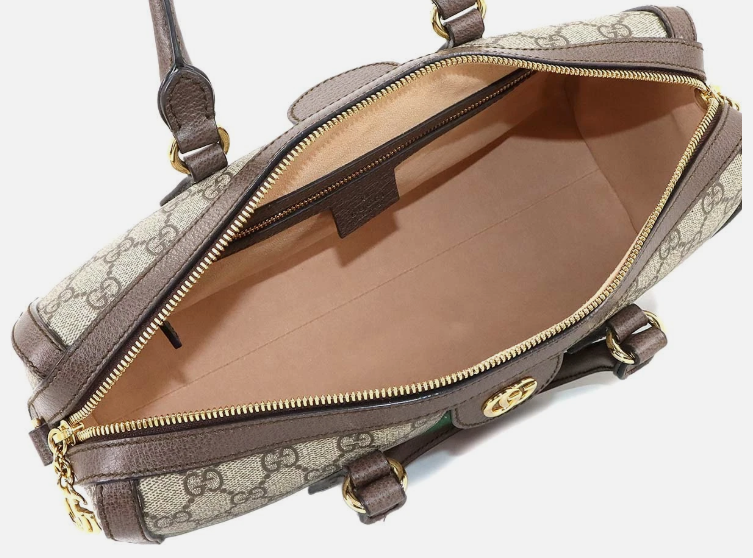 Pre-owned GUCCI Ophidia GG Supreme 2way Hand Shoulder Bag Beige Brown