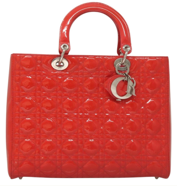 Pre-owned Christian Dior Vintage Lady Dior Patent