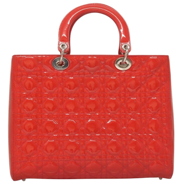 Pre-owned Christian Dior Vintage Lady Dior Patent
