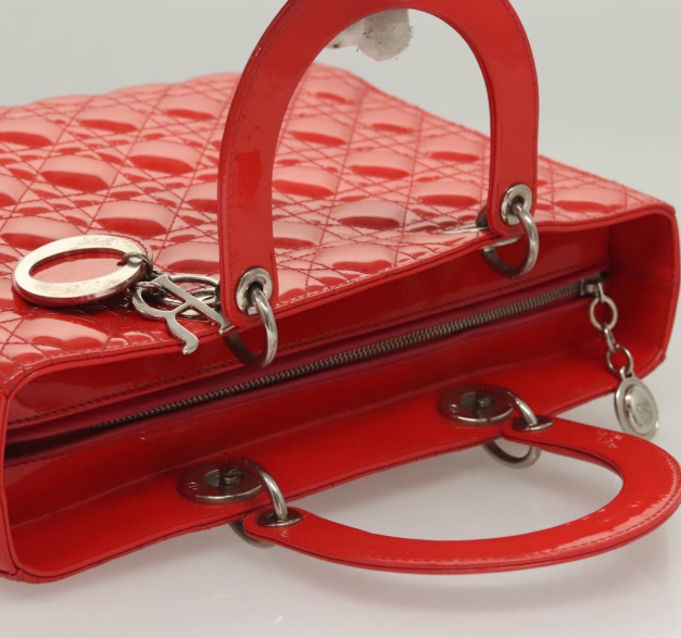 Pre-owned Christian Dior Vintage Lady Dior Patent