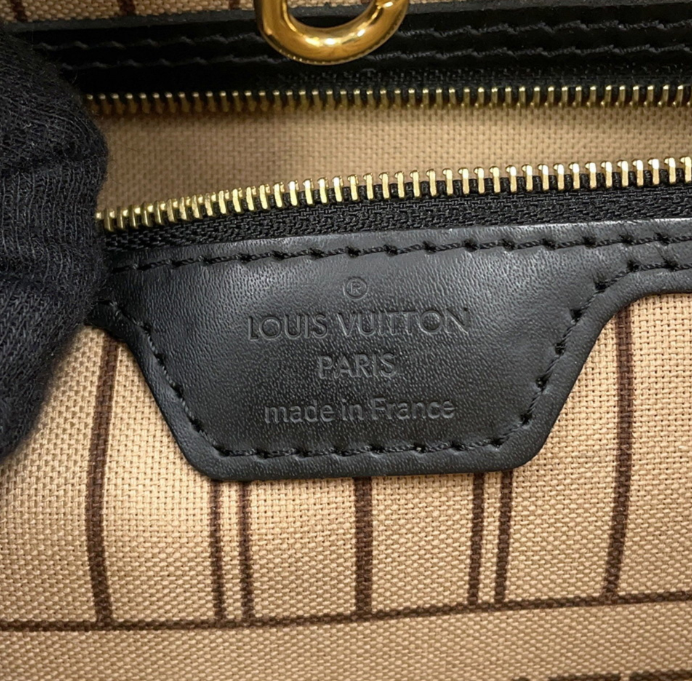 Pre-owned Louis Vuitton Monogram Tote Bag Black Silvery Golden MM