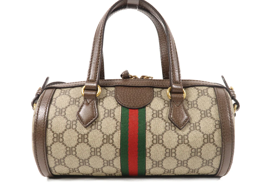 Pre-owned GUCCI GG GHW Balenciaga x Gucci Hacker Project 2 Way Bag Coated Canvas