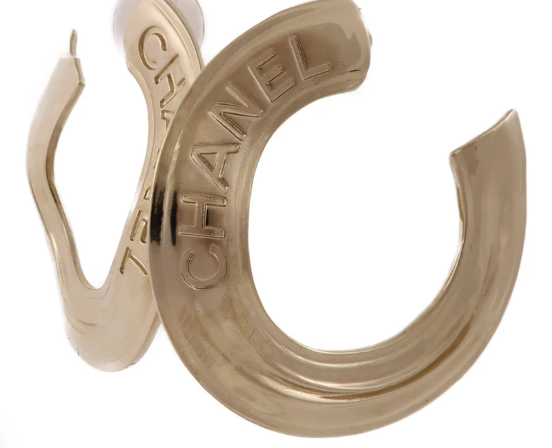 Pre-owned CHANEL CC Earrings Metal Gold