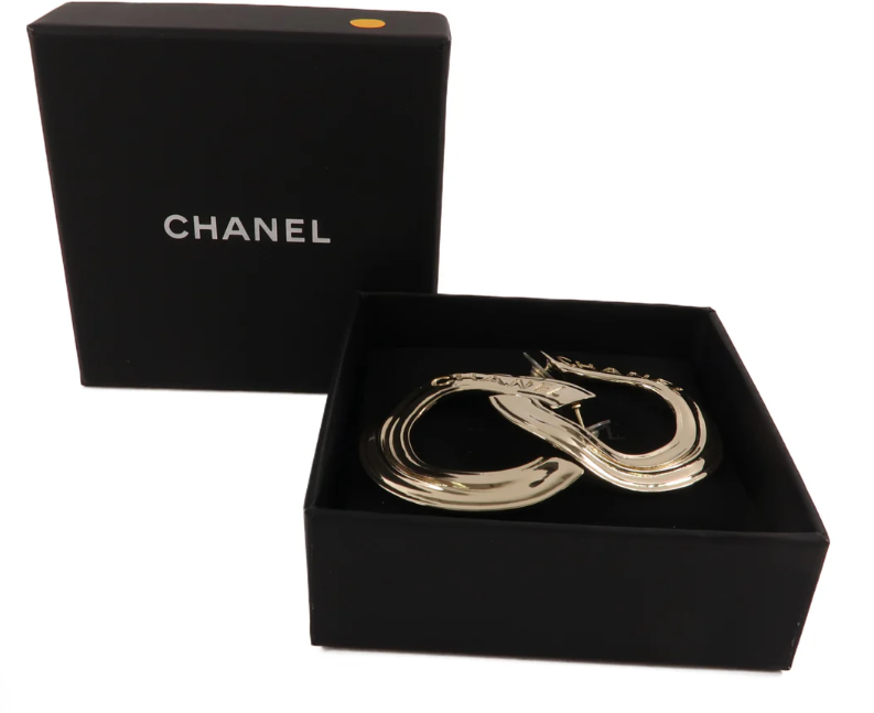 Pre-owned CHANEL CC Earrings Metal Gold