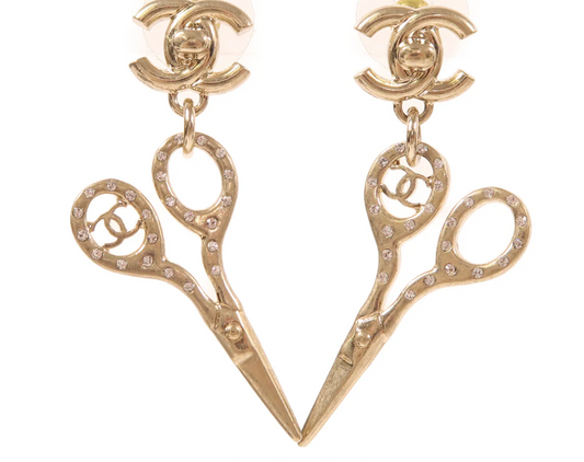 Pre-owned CHANEL CC Earrings Metal Gold