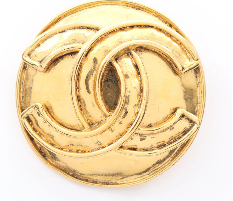 Pre-owned CHANEL Coco mark Brooch GP Gold 94P