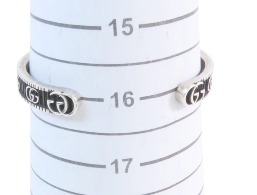 Pre-owned GUCCI 925 sterling silver bangle bracelet Bangle Black/Silver Other×Metal