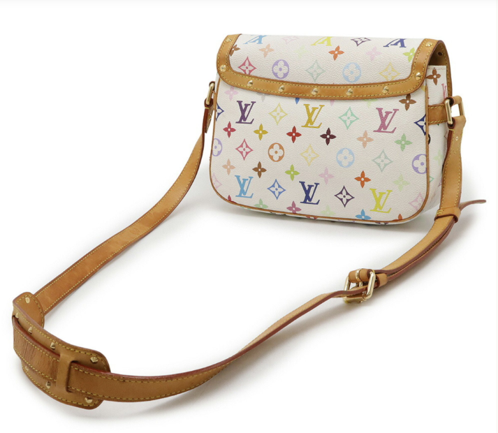 Pre-owned Louis Vuitton Sologne Multicolor White