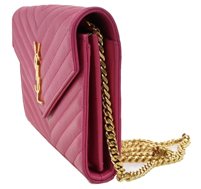 Pre-owned Saint Laurent Cassandra Wallet on Strap