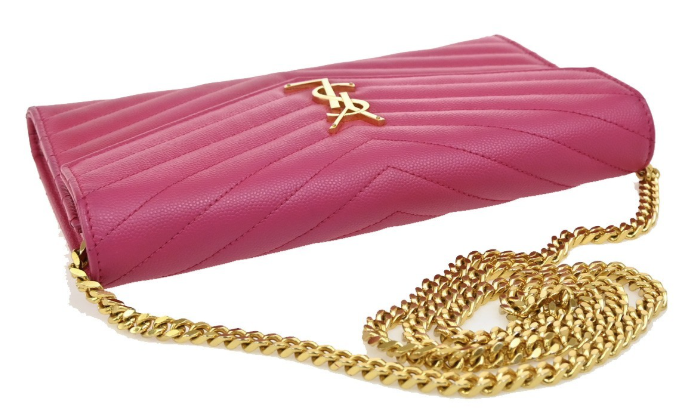 Pre-owned Saint Laurent Cassandra Wallet on Strap