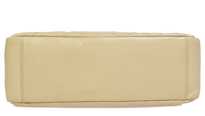 Pre-owned Chanel Petite Shopping Tote in Beige