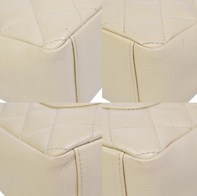 Pre-owned Chanel Petite Shopping Tote in Beige