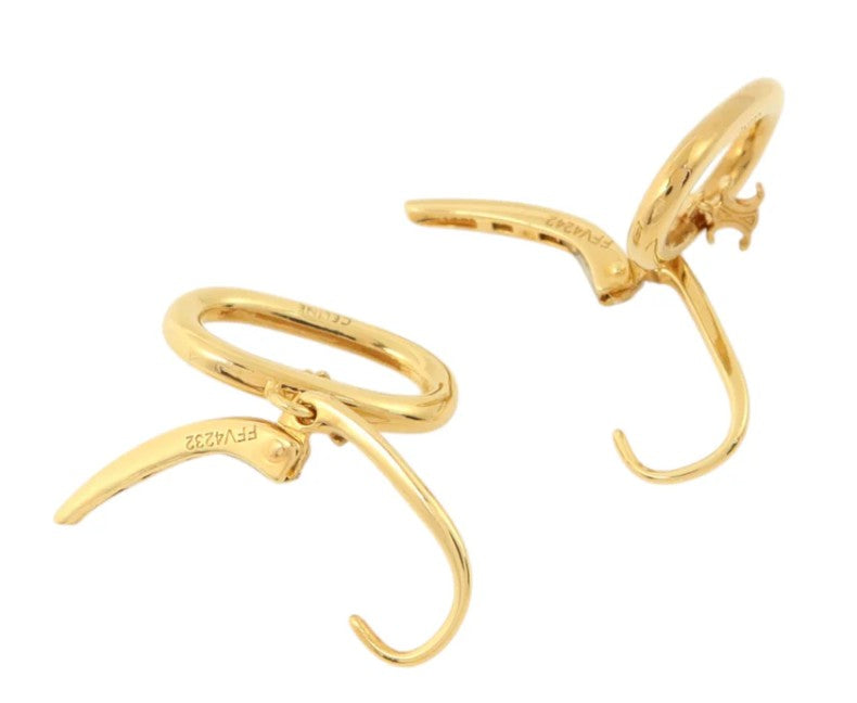 Pre-owned CELINE Triomphe Mobile Earrings Gold Brass