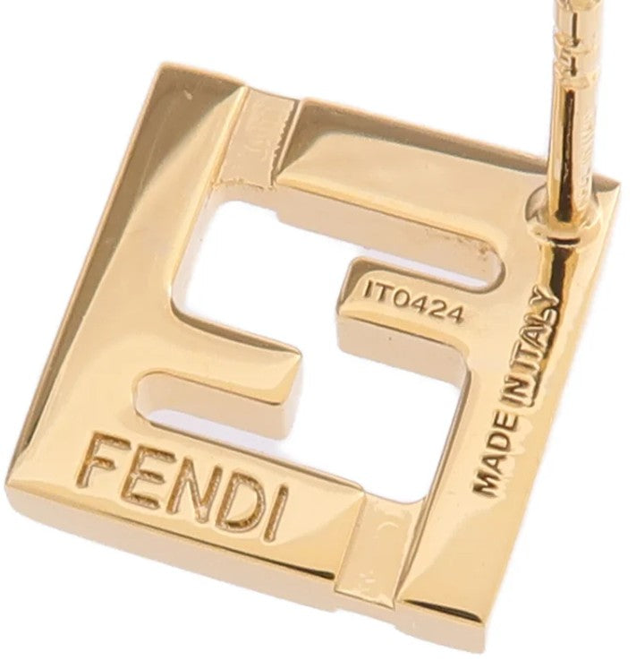 Pre-owned FENDI Earrings Metal Gold
