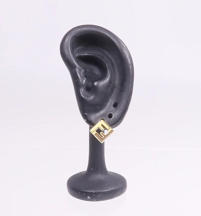 Pre-owned FENDI Earrings Metal Gold