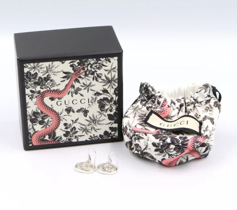 Pre-owned GUCCI Interlocking G Earrings Earrings SV925 Silver
