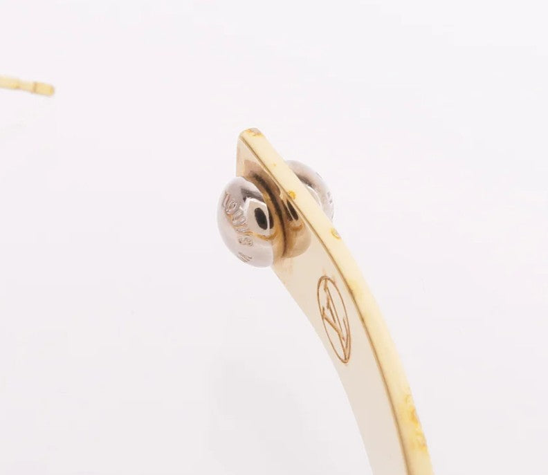 Pre-owned LOUIS VUITTON LV Earrings Metal Gold