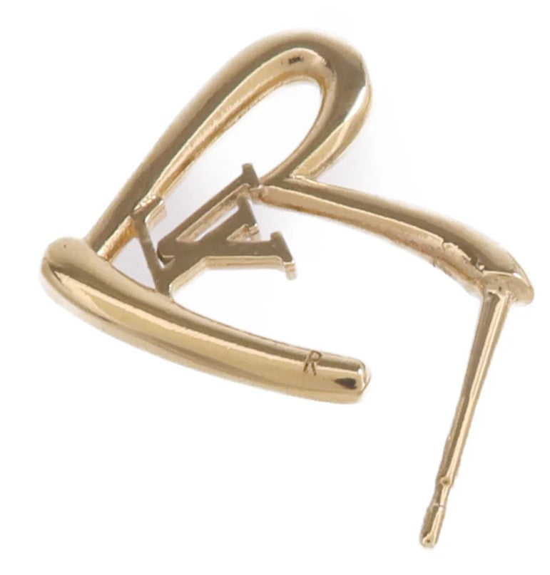 Pre-owned LOUIS VUITTON LV Fall In Love PM Earrings Metal Gold
