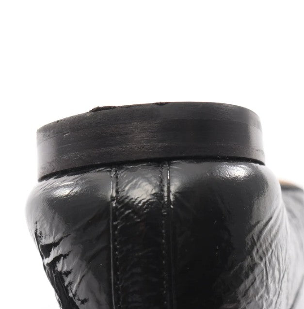 Pre-owned CHANEL Ballerina Coco mark Camellia Pearl Ballet shoes Leather Black