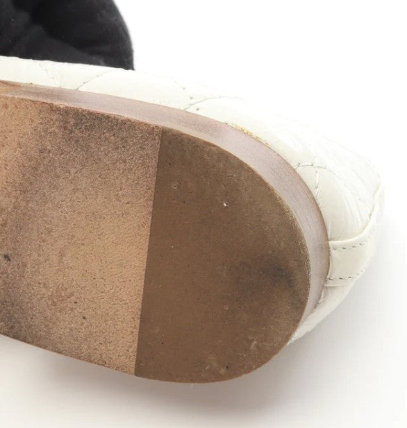 Pre-owned CHANEL Ballerina Matelasse Ballet shoes Leather White