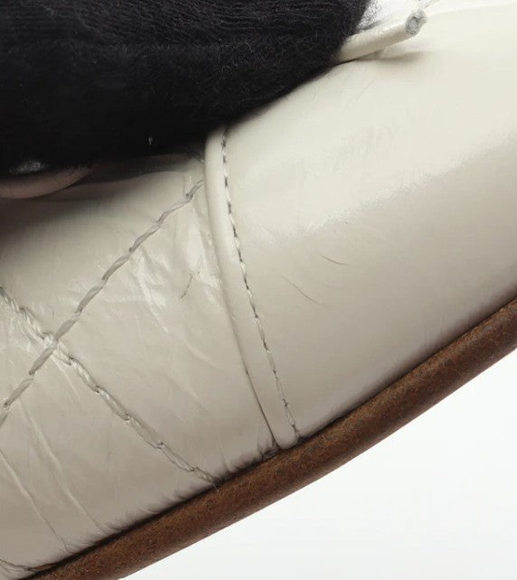 Pre-owned CHANEL Ballerina Matelasse Ballet shoes Leather White
