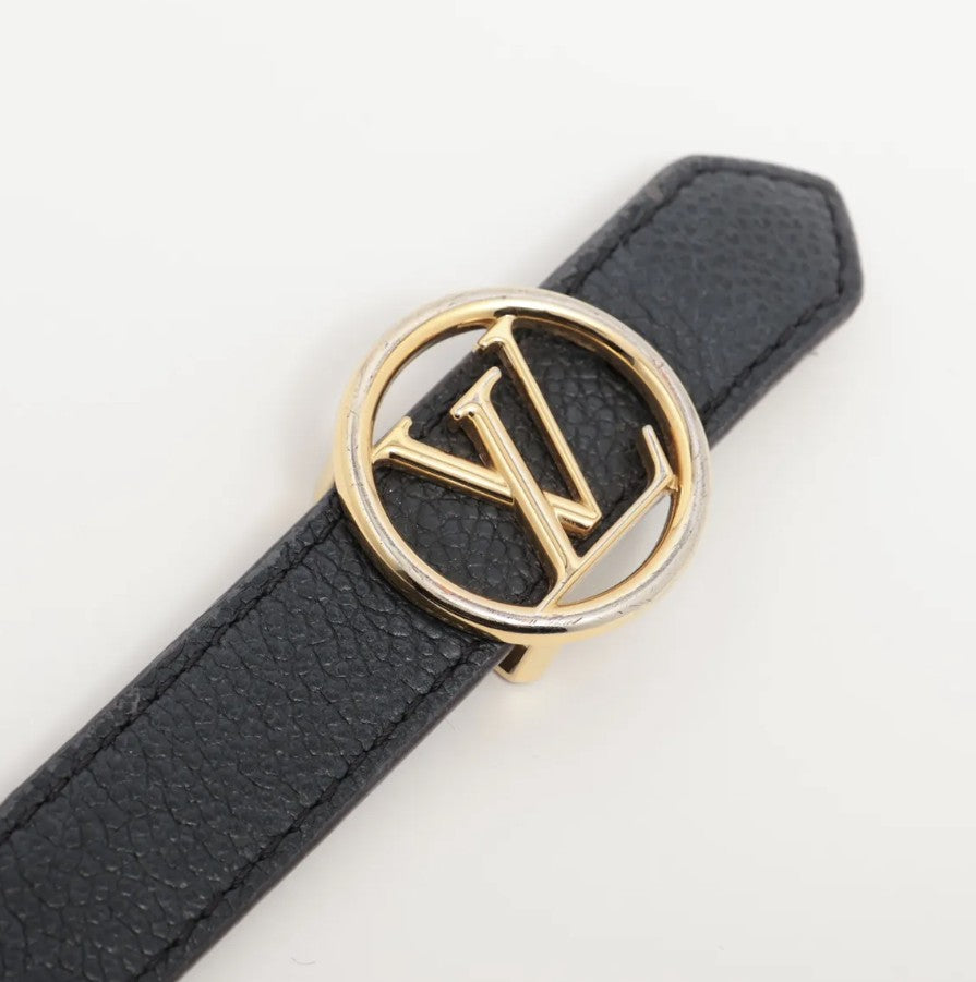 Pre-owned  Louis Vuitton LV Sunset Initiales Reversible Belt Monogram Canvas and Leather Wide
