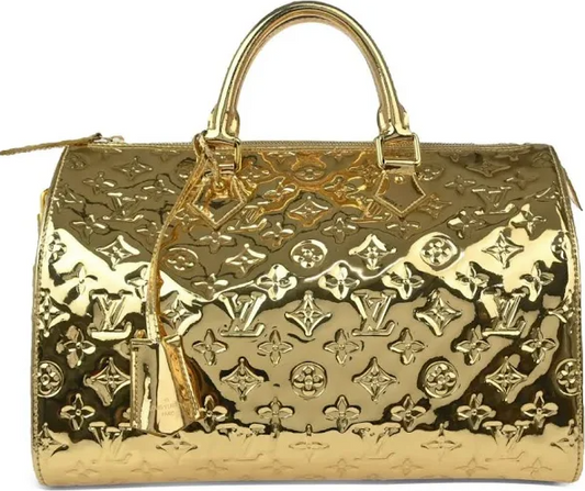 Pre-owend Louis Vuitton Speedy 30 Mirror Gold