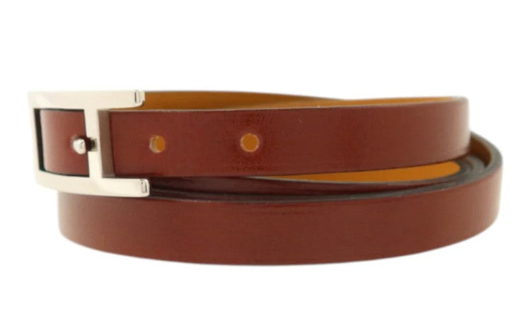 Pre-owned HERMES BoxLeather Hapi 3 BraceletGinpaku Teba Rouge H BraceletRouge H Rouge H Red Rouge H Box calf leather Calfskin (cowhide)