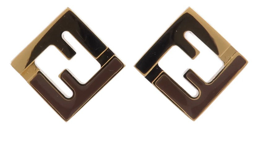 Pre-owned FENDI Earrings Metal Gold
