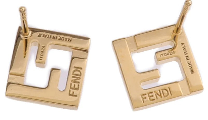 Pre-owned FENDI Earrings Metal Gold