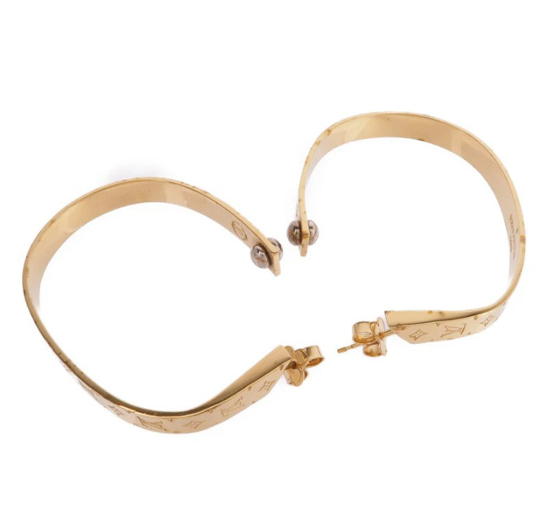 Pre-owned LOUIS VUITTON LV Earrings Metal Gold