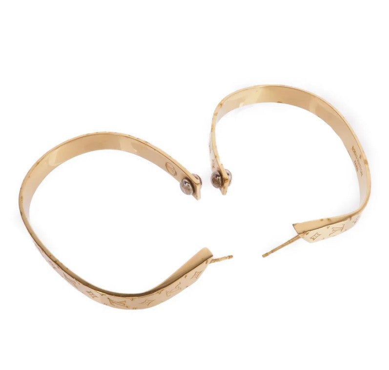 Pre-owned LOUIS VUITTON LV Earrings Metal Gold