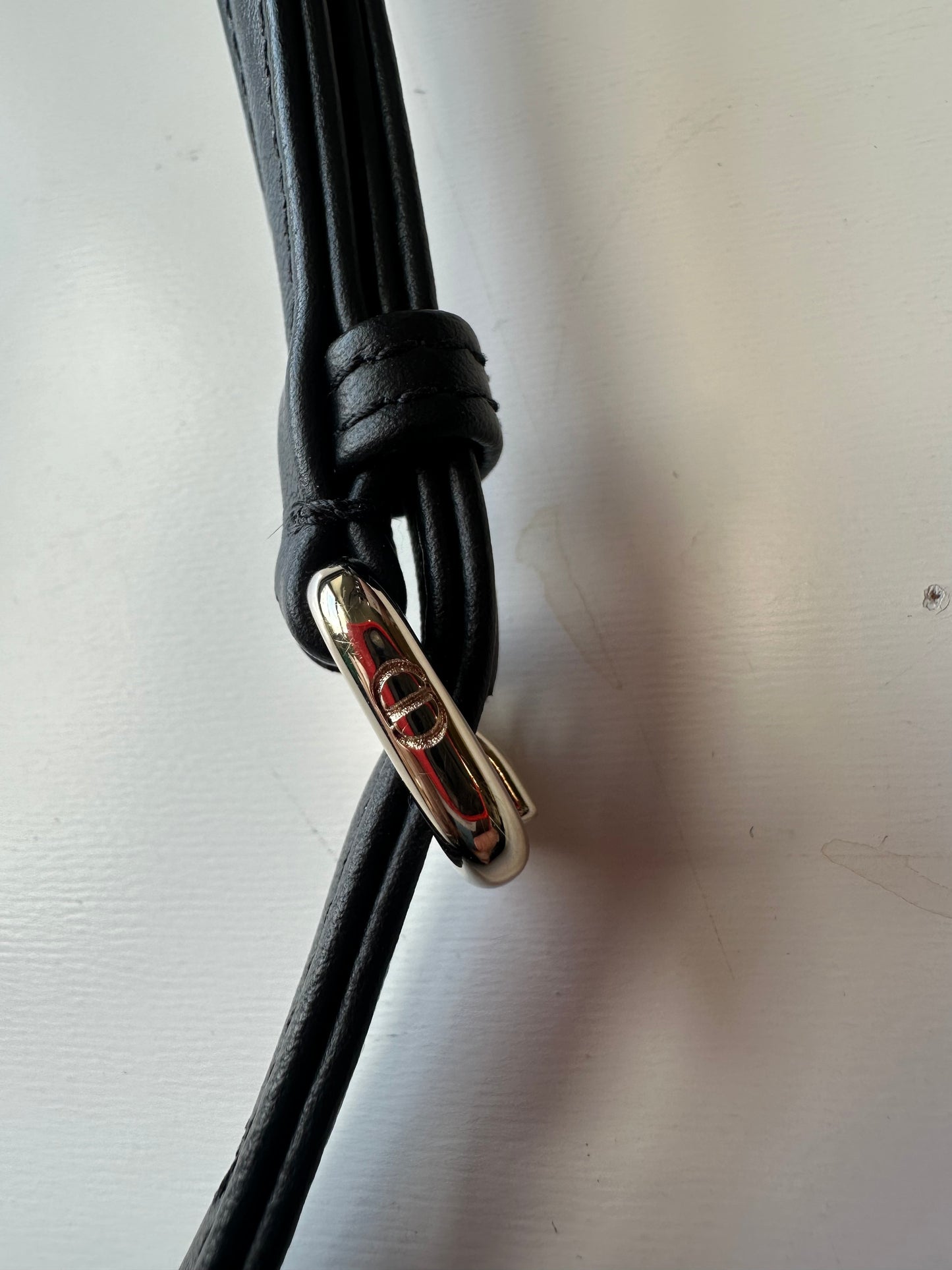 Pre-owned Christian Dior black cannage leather moyen