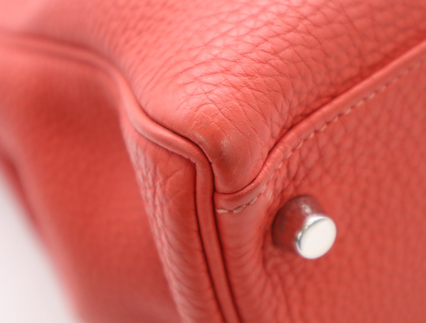 Pre-owned Hermes Kelly 32 Graine Couchevel Gold