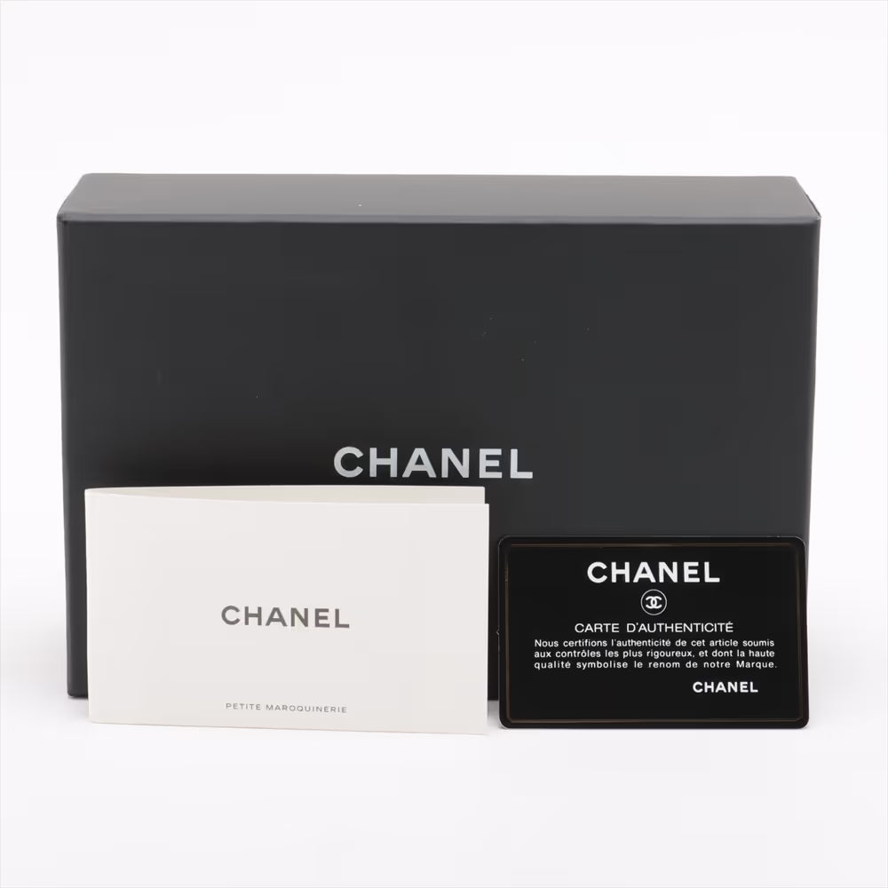 Pre-owned Chanel Round Clutch with Chain Quilted Caviar Mini